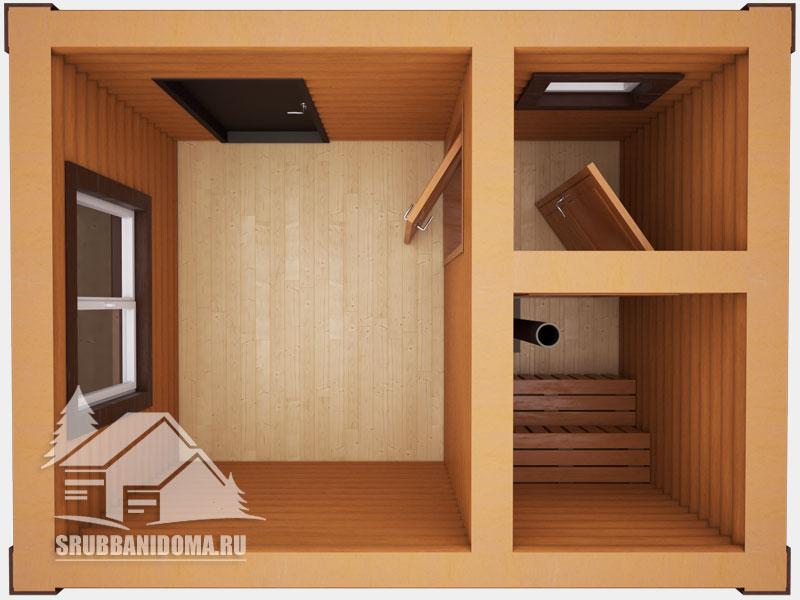 Сруб бани 3х4 12