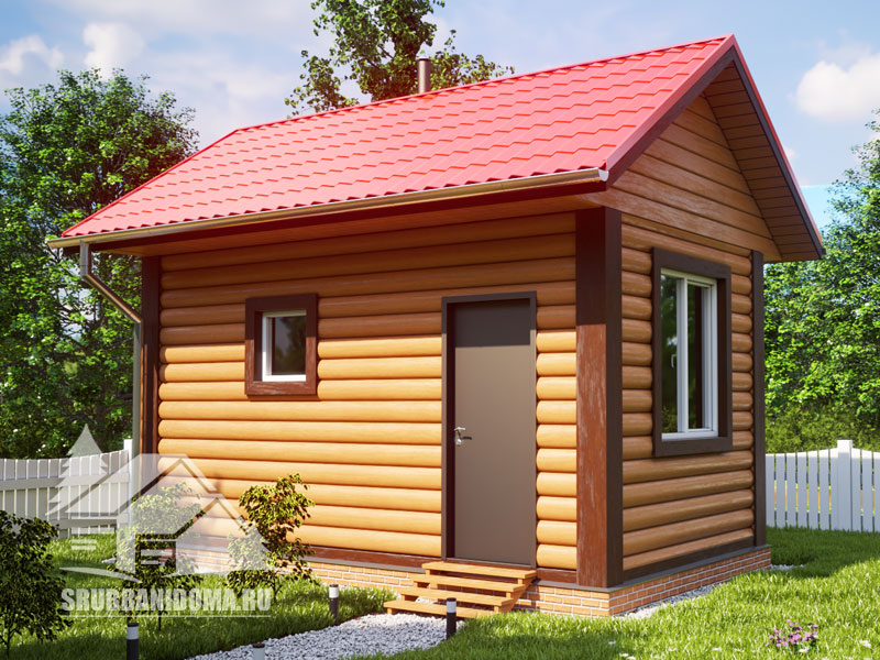 Сруб бани 3х5 6