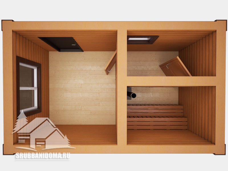 Сруб бани 3х5 11