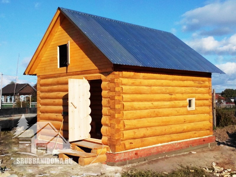 Сруб бани 4х5 1